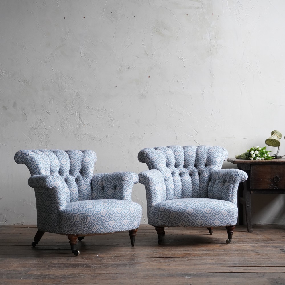 Pair of Howard and Sons Armchairs - early
 View IX