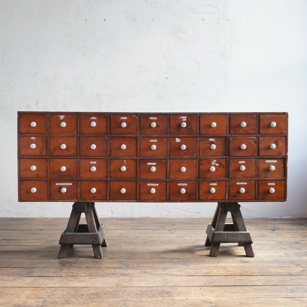 Bank of Apothecary Drawers