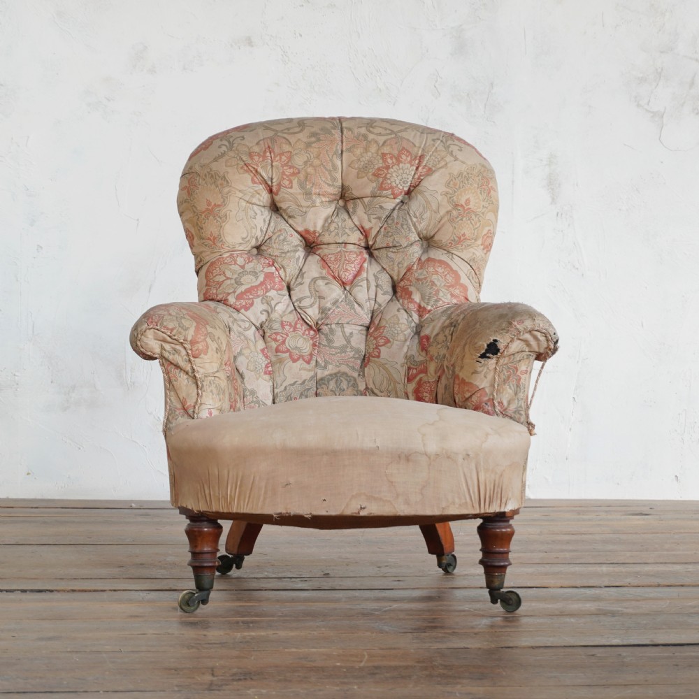 Antique Spoon-back armchair by Holland & Sons - mid/late 19th Century View II