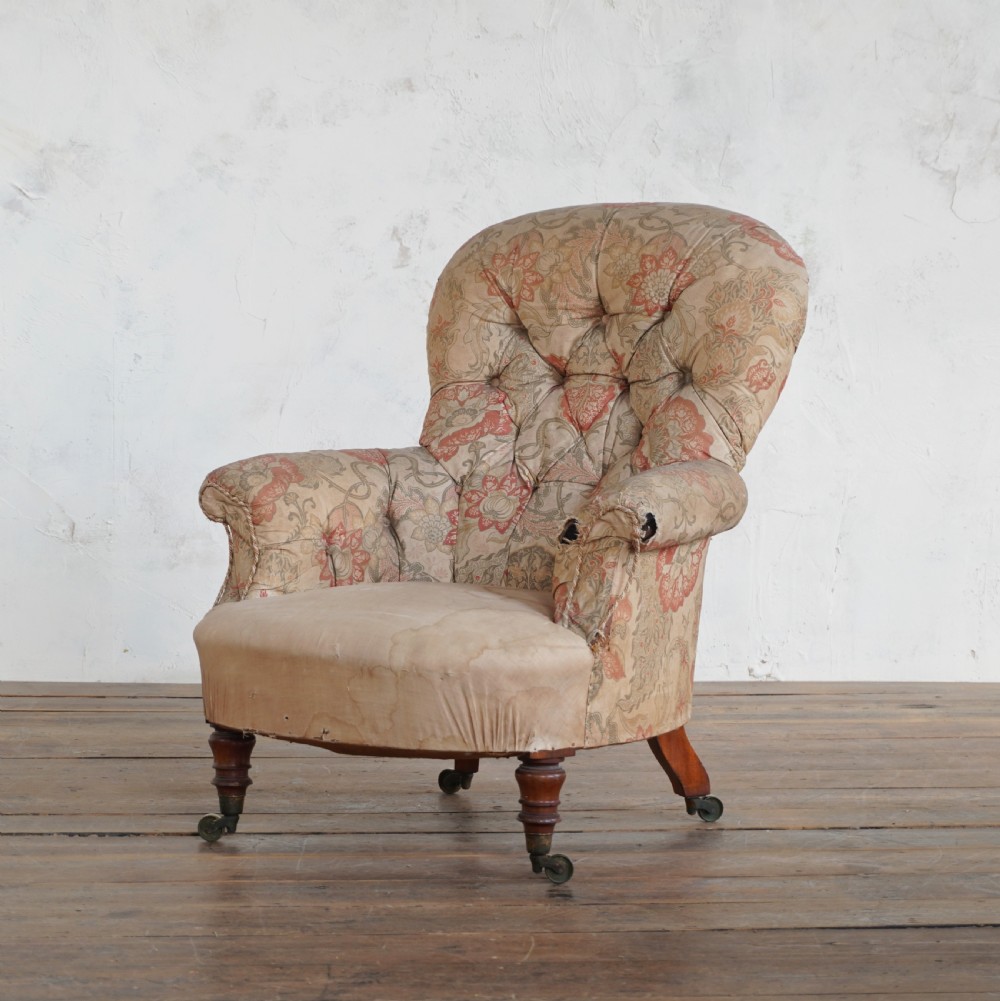 Antique Spoon-back armchair by Holland & Sons - mid/late 19th Century View III