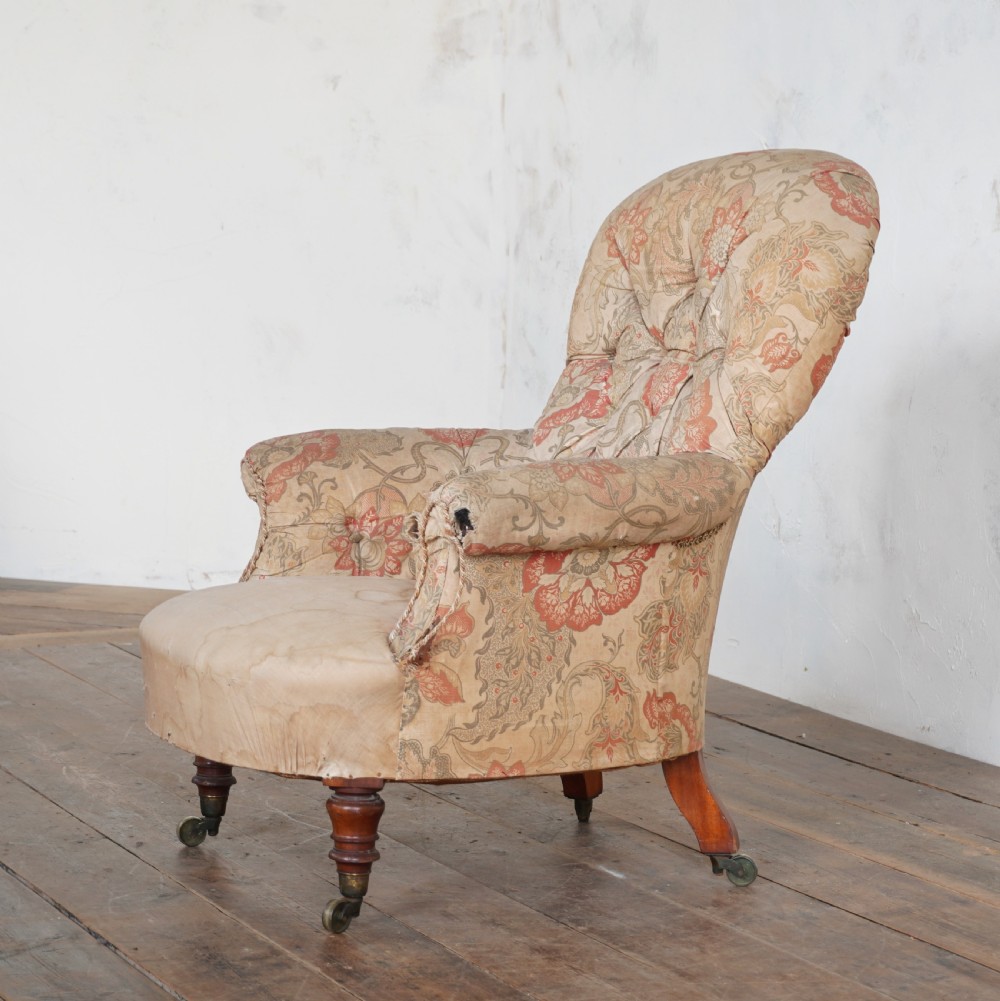 Antique Spoon-back armchair by Holland & Sons - mid/late 19th Century View IV