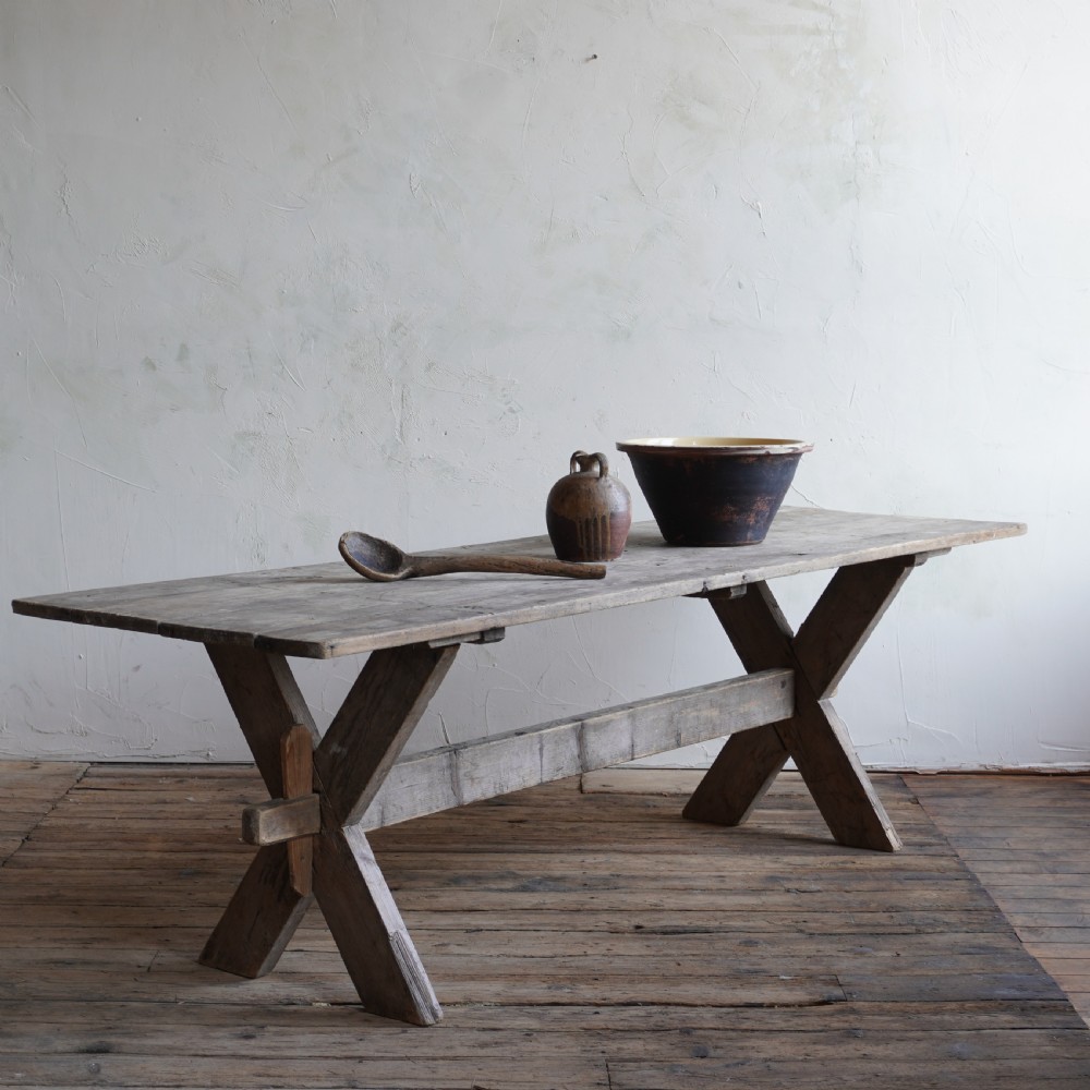 Large Swedish Trestle Table
