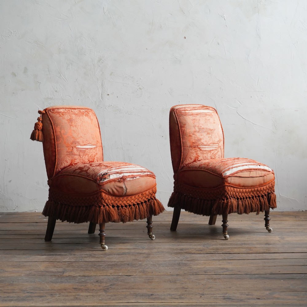 Antique Bedroom Chairs - pair.
 View III