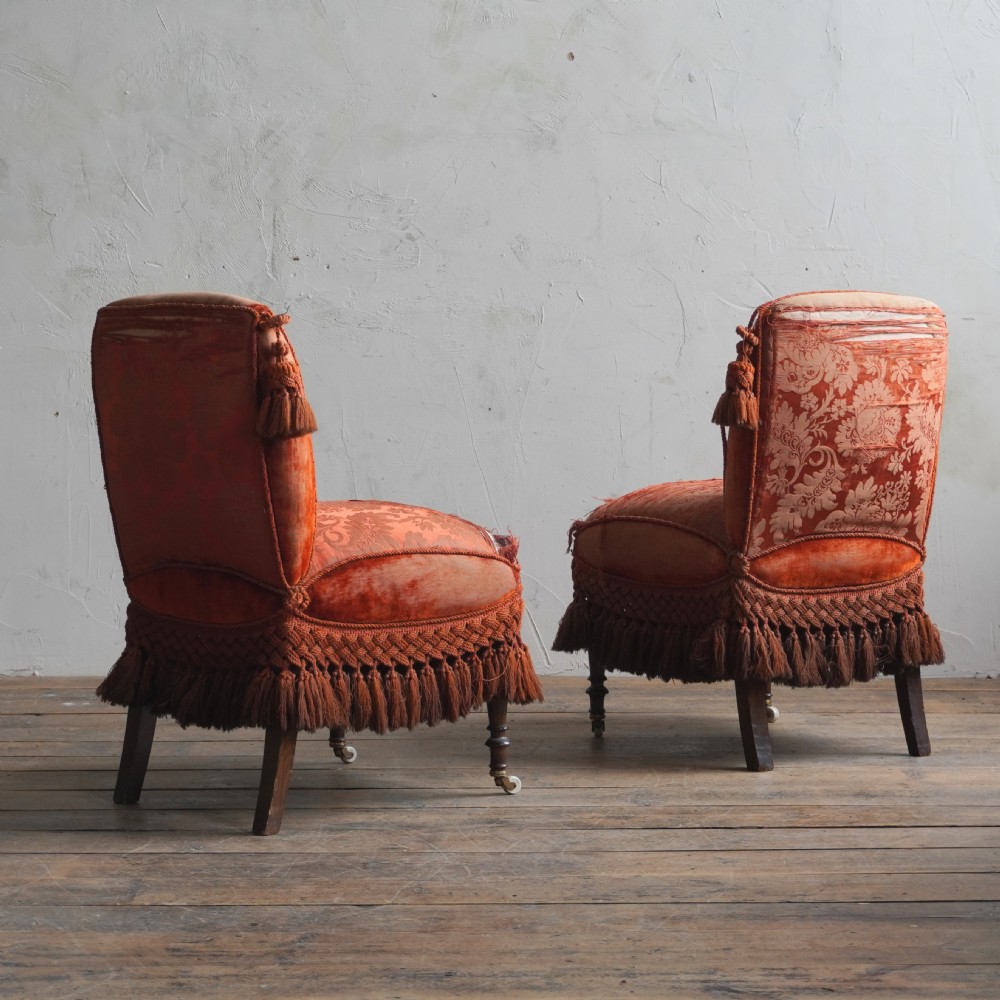 Antique Bedroom Chairs - pair.
 View V