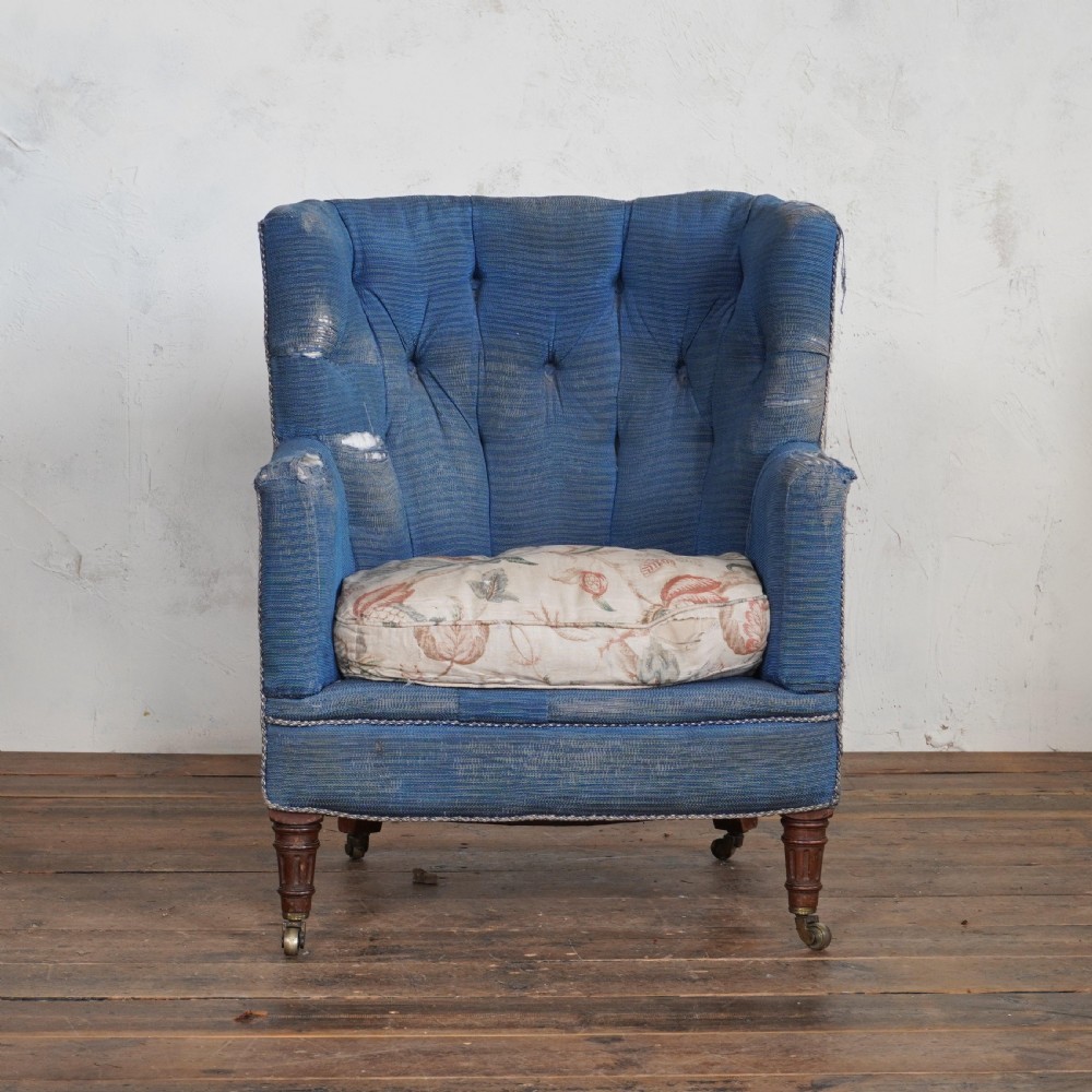 Antique Barrelback Armchair - Gillows Style Legs View II