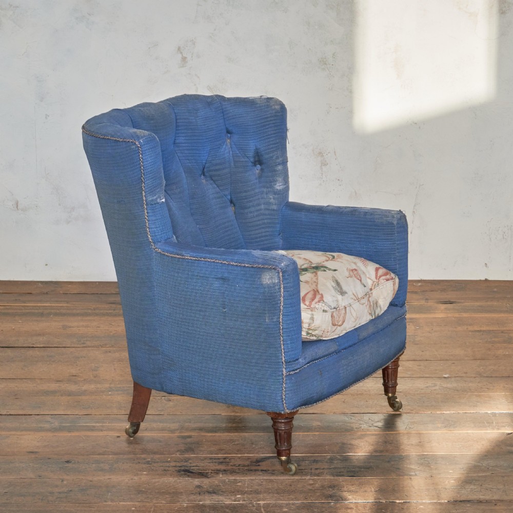 Antique Barrelback Armchair - Gillows Style Legs View III
