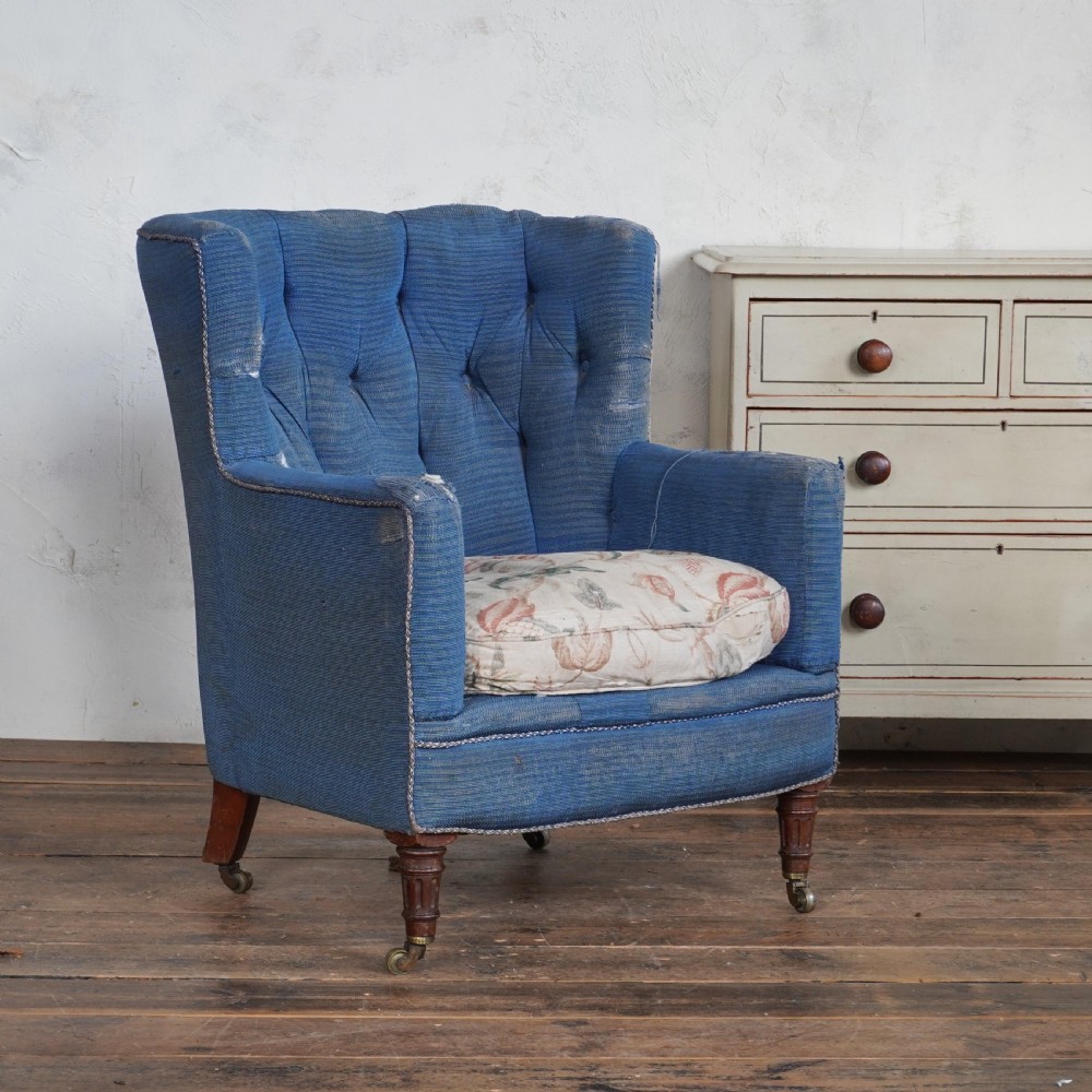 Antique Barrelback Armchair - Gillows Style Legs View IV