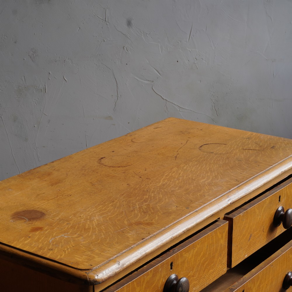 Antique Chest of Drawers in Faux Oak Paint View III