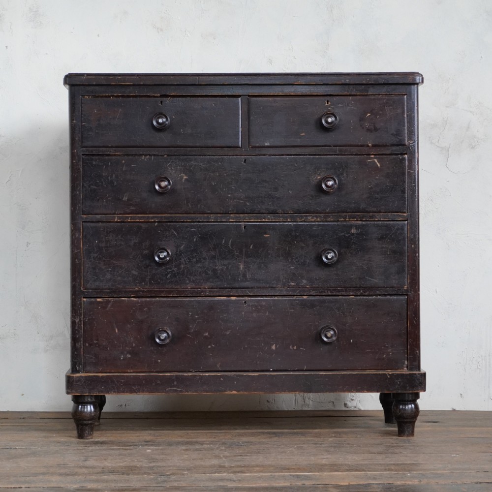 Antique Chest of Drawers - Distressed Brown