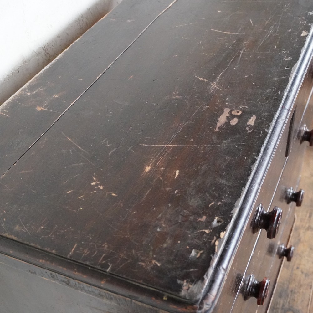 Antique Chest of Drawers - Distressed Brown View IV