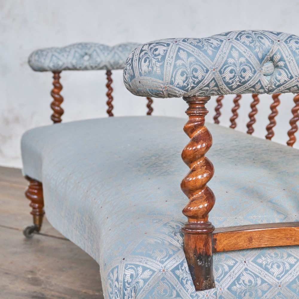 Antique Spindle back Sofa by C. Hindley & Sons.
 View VIII