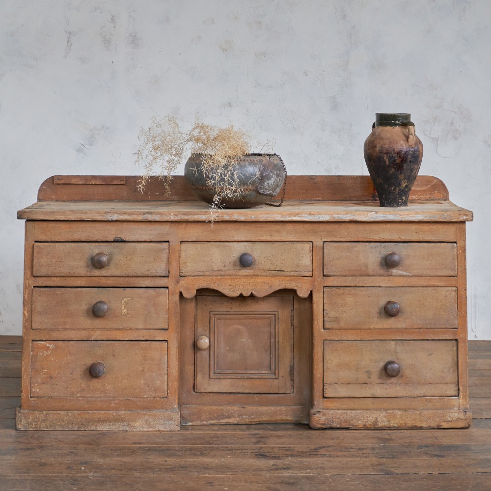 Antique Pine Sideboard with Original Paint. View IV