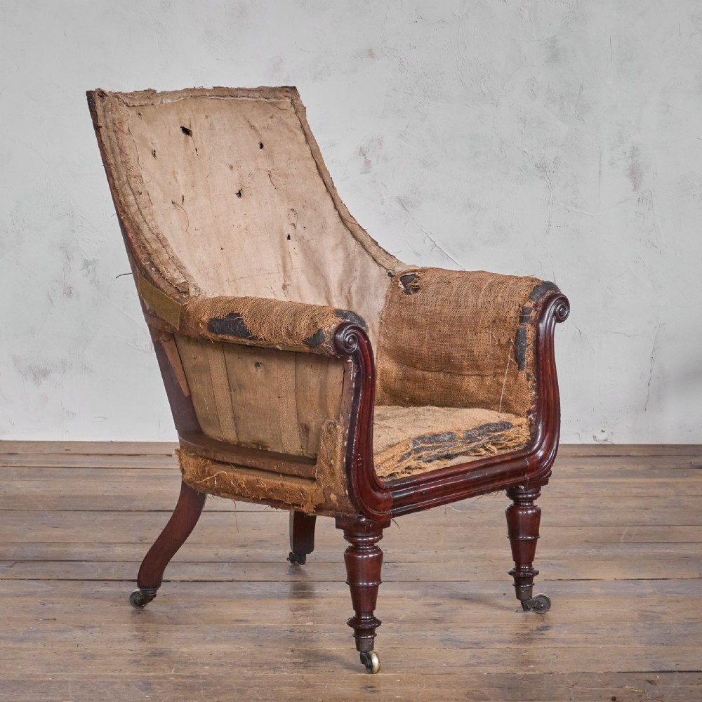Regency Library Chair - Lyre Front in the manner of Gillows