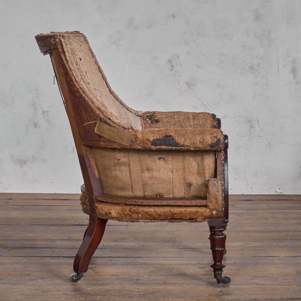 Regency Library Chair - Lyre Front in the manner of Gillows View III