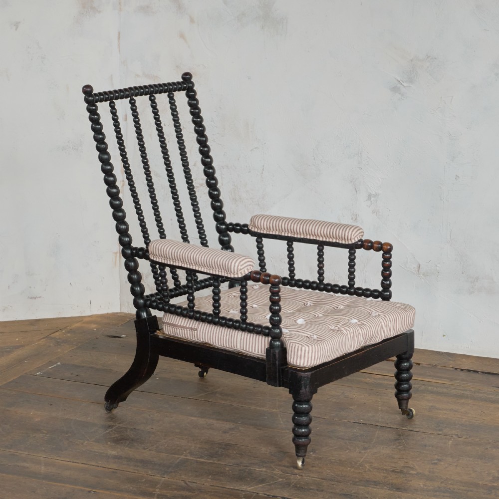 Antique Bobbin Chair - Ebonised.
