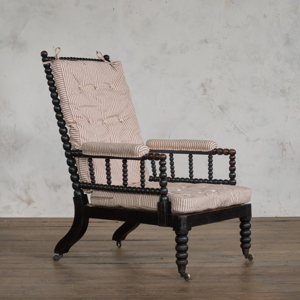 Antique Bobbin Chair - Ebonised.
 View III