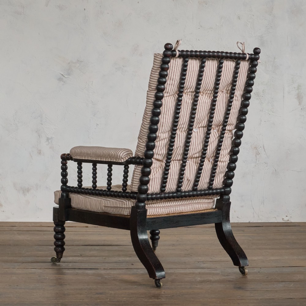 Antique Bobbin Chair - Ebonised.
 View V