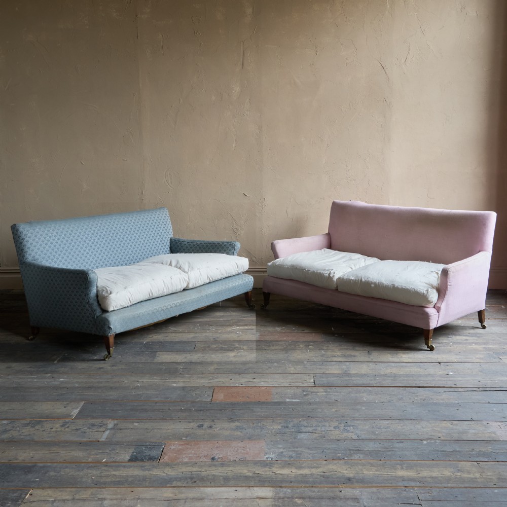 Pair of Howard Style Sofas - late 19th/early 20th Century
