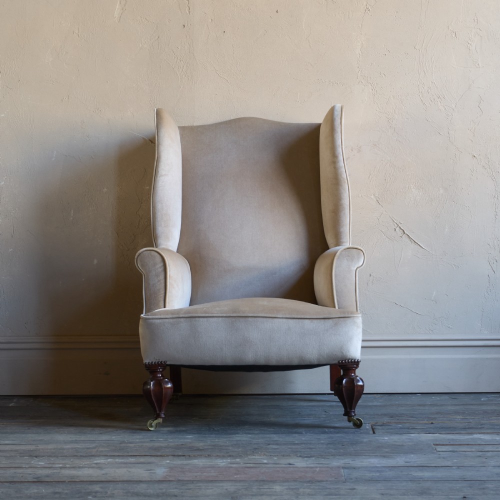 Vintage Wingback by CVS - oyster velvet.
 View II