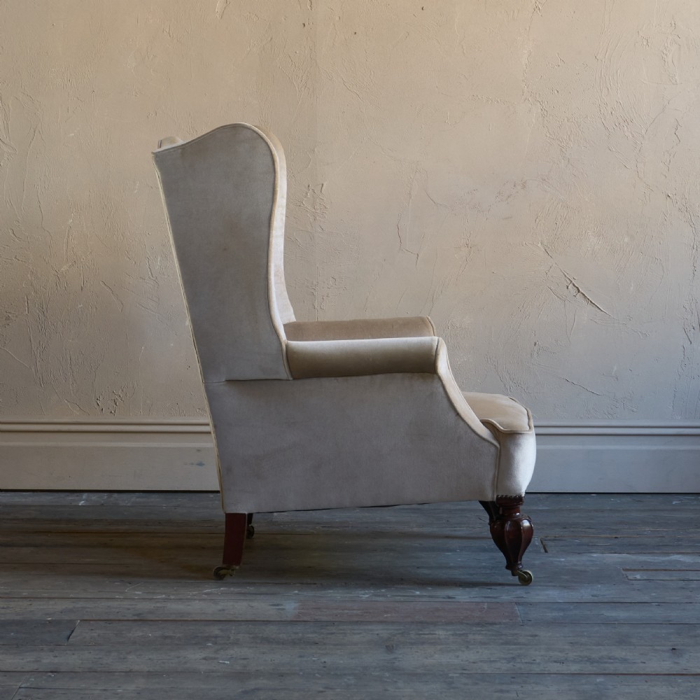 Vintage Wingback by CVS - oyster velvet.
 View III