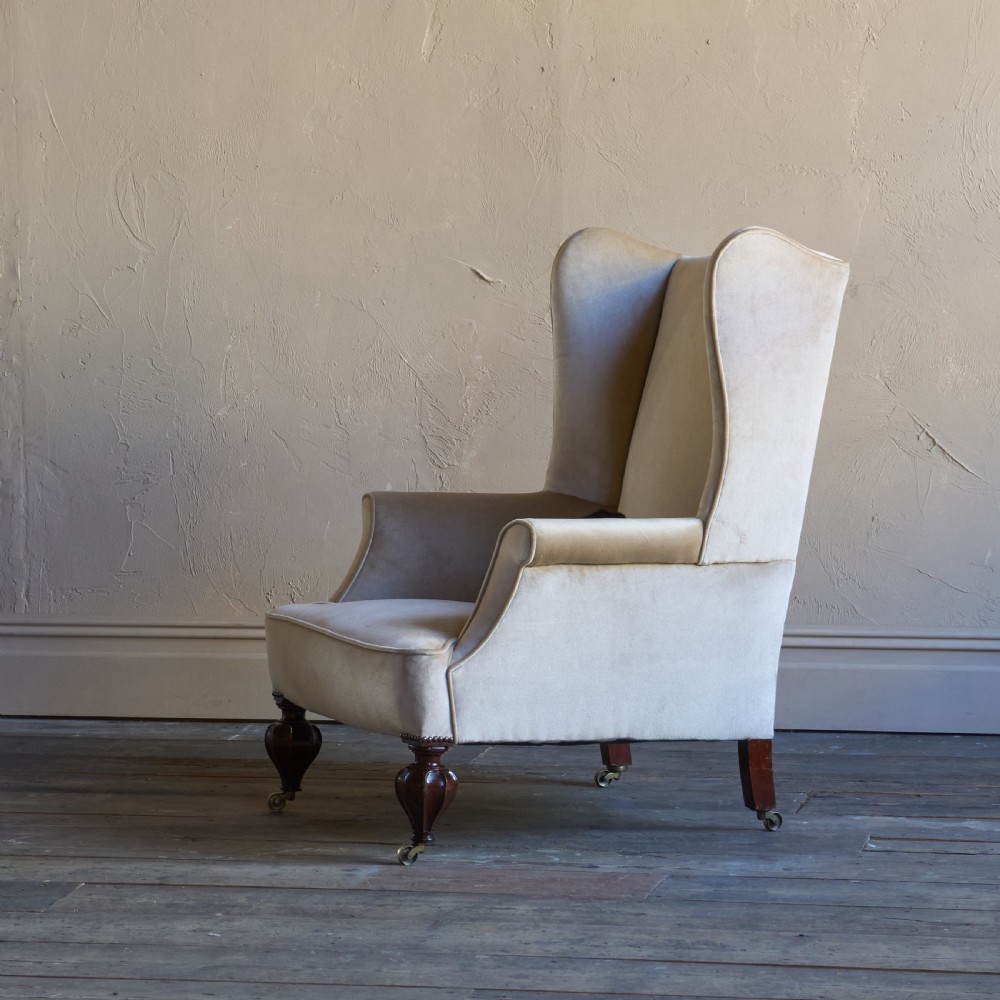 Vintage Wingback by CVS - oyster velvet.
 View VII