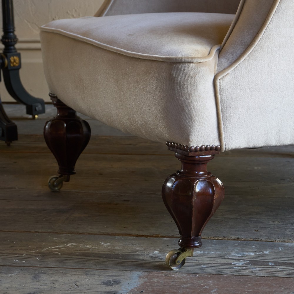 Vintage Wingback by CVS - oyster velvet.
 View VIII