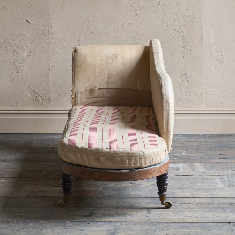 Regency Chaise Longue in original ticking View II