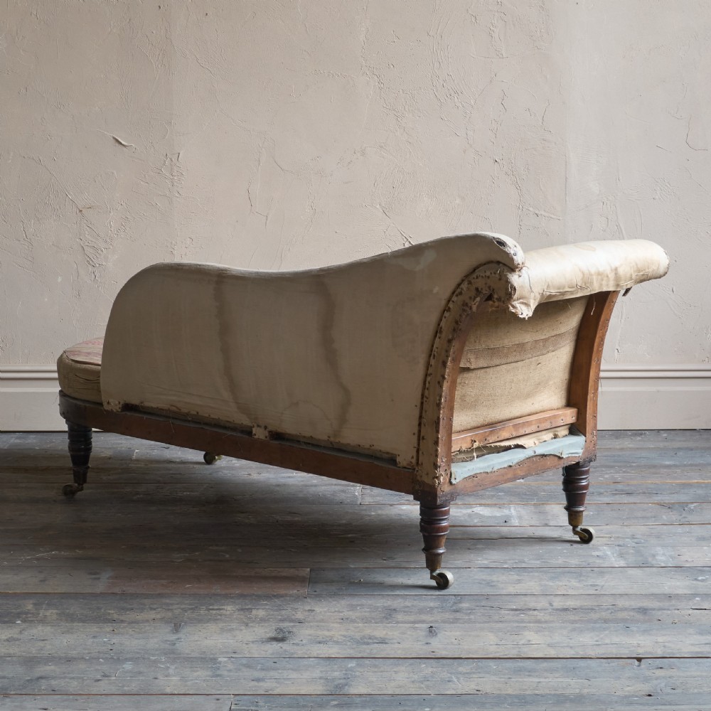 Regency Chaise Longue in original ticking View V