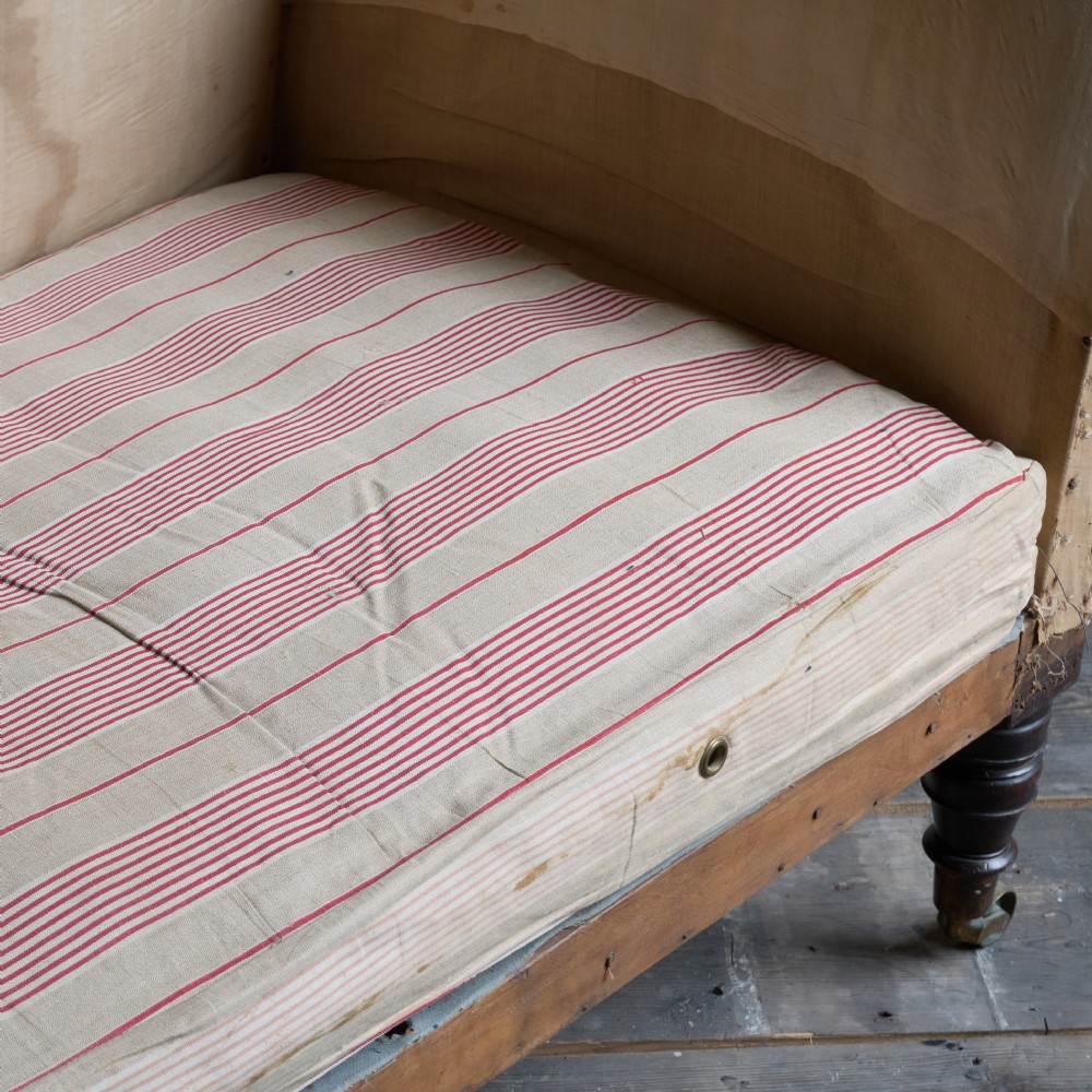 Regency Chaise Longue in original ticking View IX