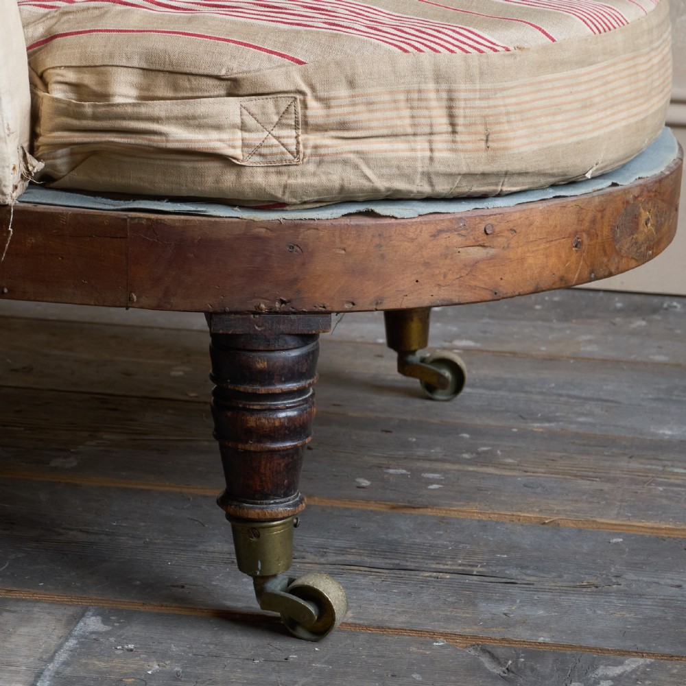 Regency Chaise Longue in original ticking View X
