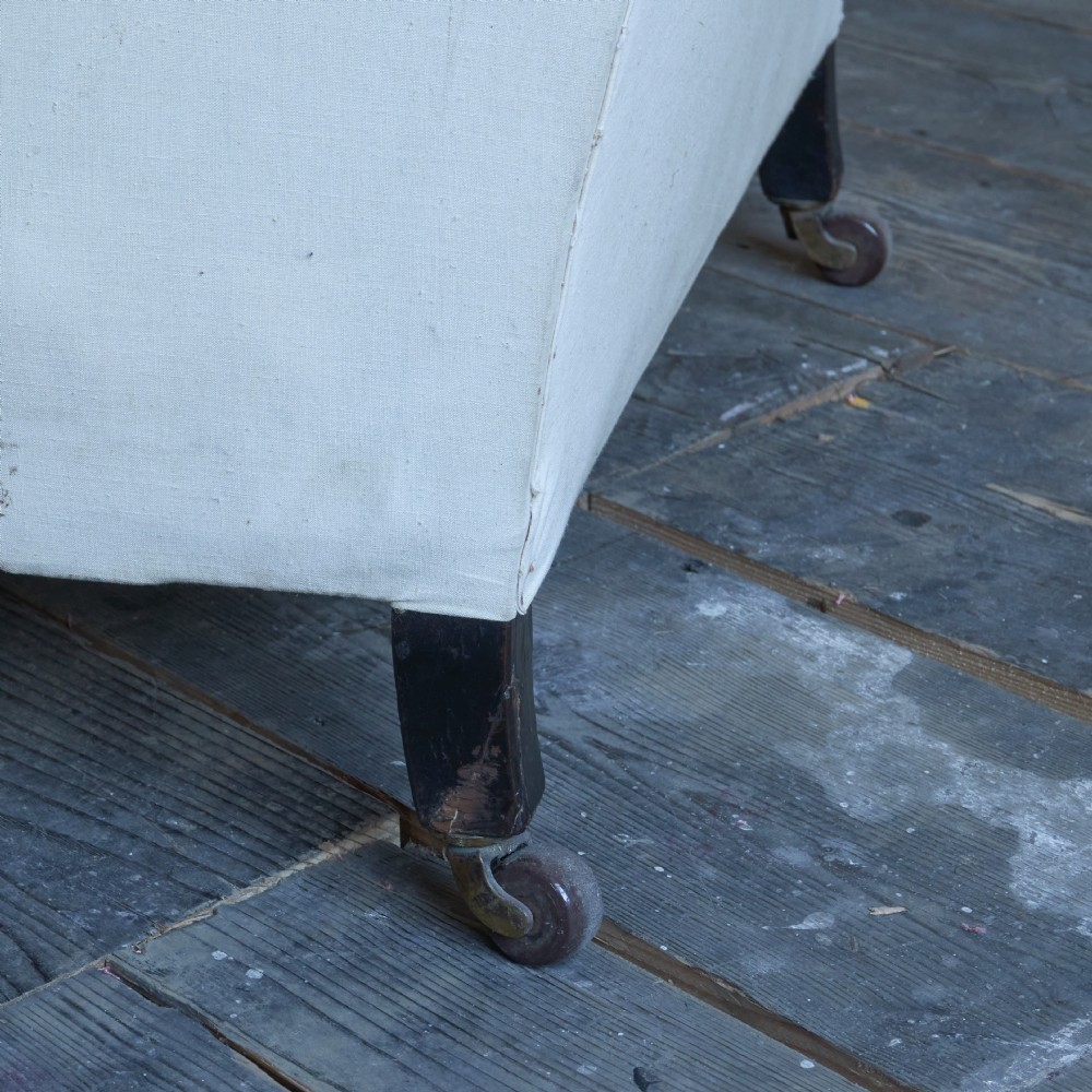 Antique Country House Armchair - calico covered.
 View VI