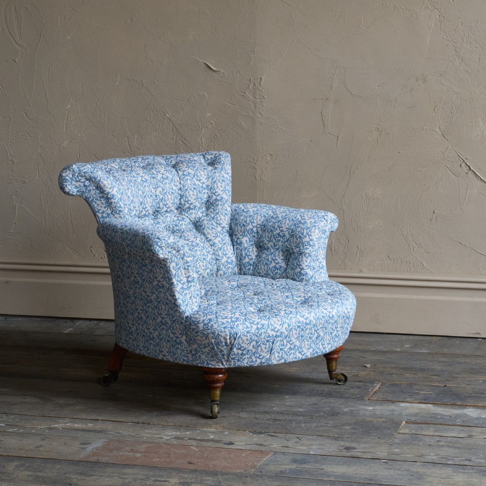 Pair of Early Howard and Sons Armchair - h&s ticking.
 View V