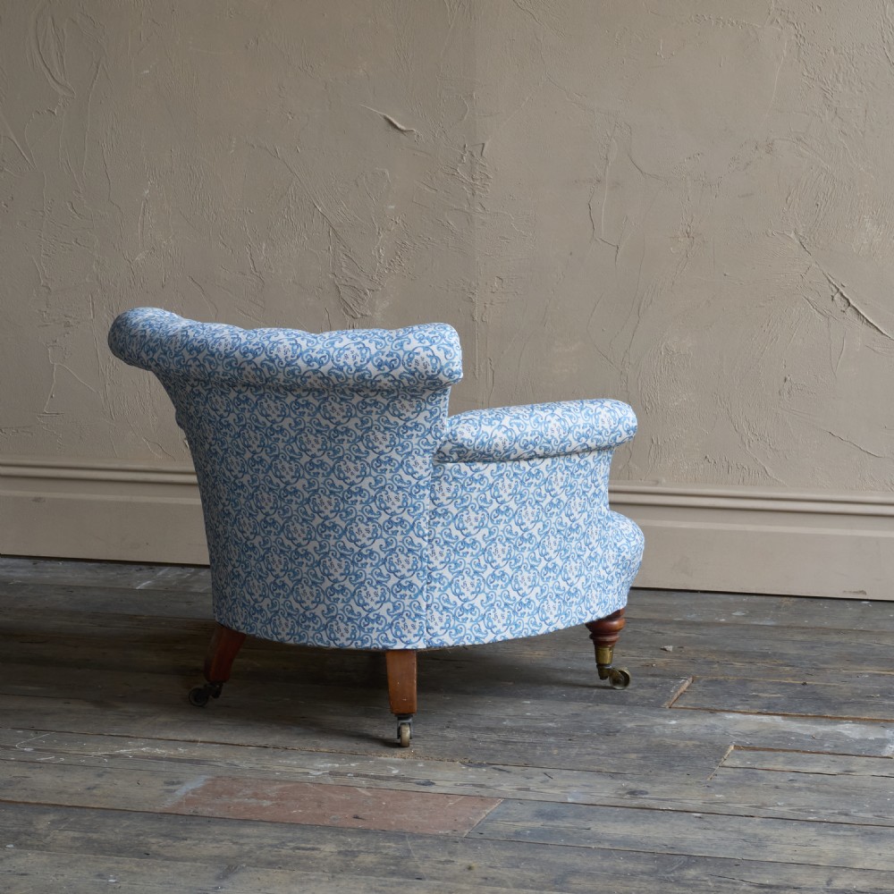 Pair of Early Howard and Sons Armchair - h&s ticking.
 View VI