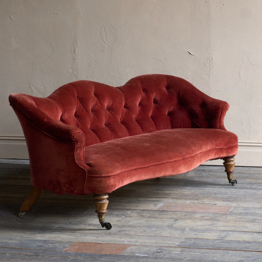 Country House Sofa by Hindley and Sons - claret velvet
 View II