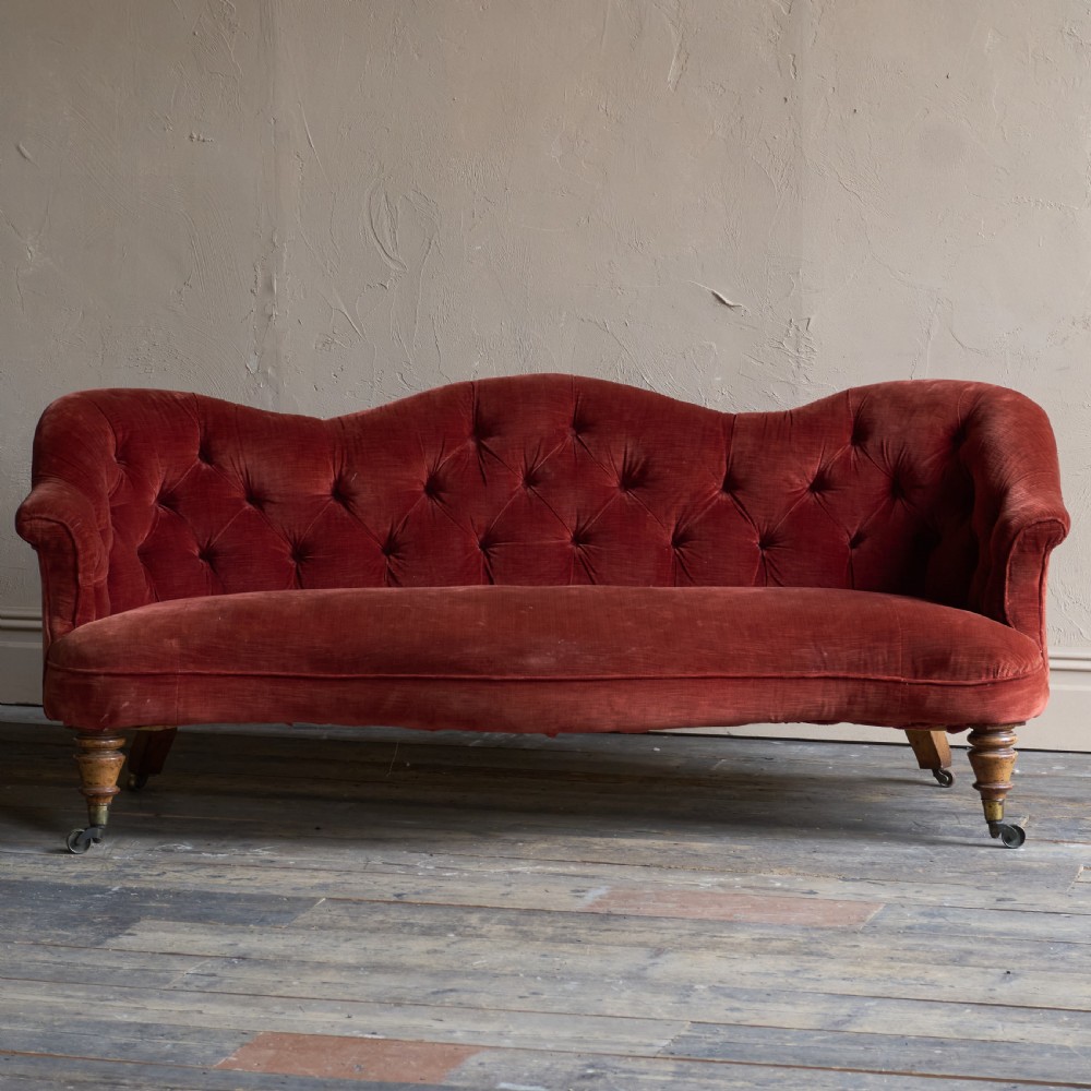 Country House Sofa by Hindley and Sons - claret velvet
 View III