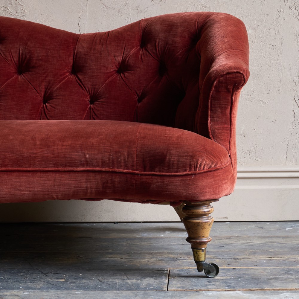 Country House Sofa by Hindley and Sons - claret velvet
 View VII