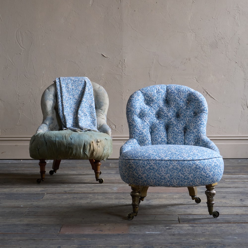 A Pair of Small Bedroom Chair by Howard and Sons
 View III