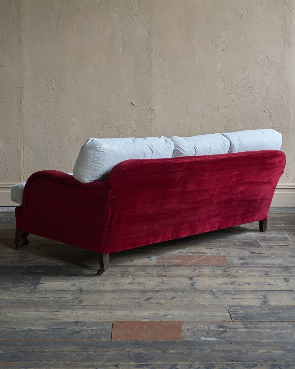 Antique Howard Style deep-seated country house sofa, Whytock and Reid View VI