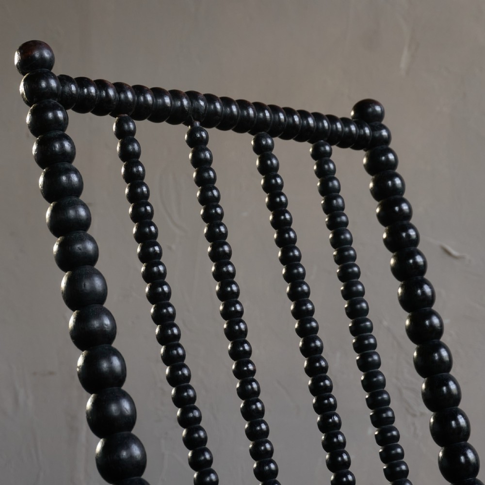 Antique Bobbin Chair with cushions -  Ebonised
 View X