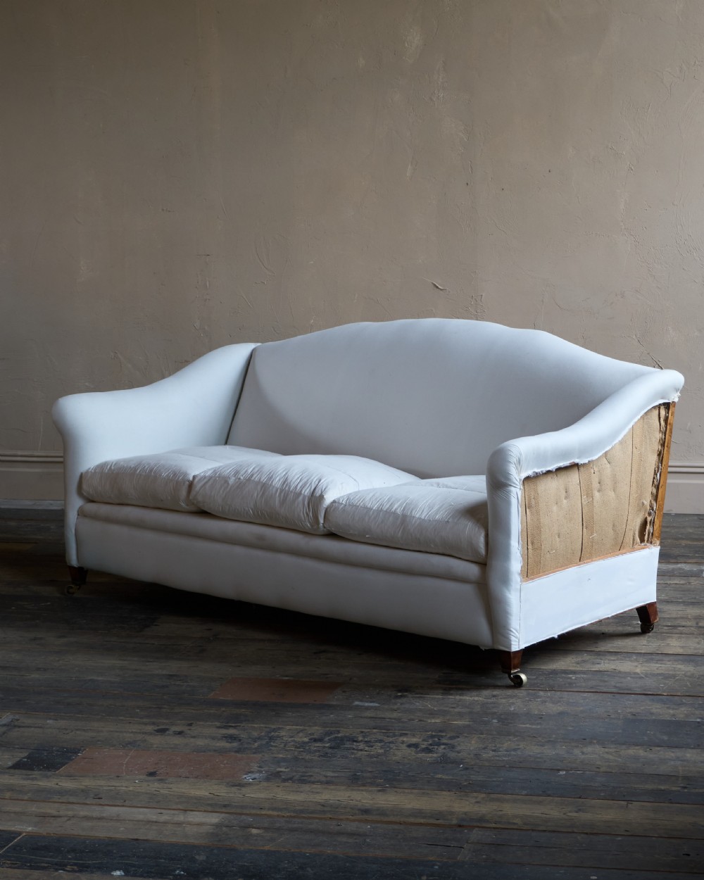 Antique Country House Sofa - calico covered
