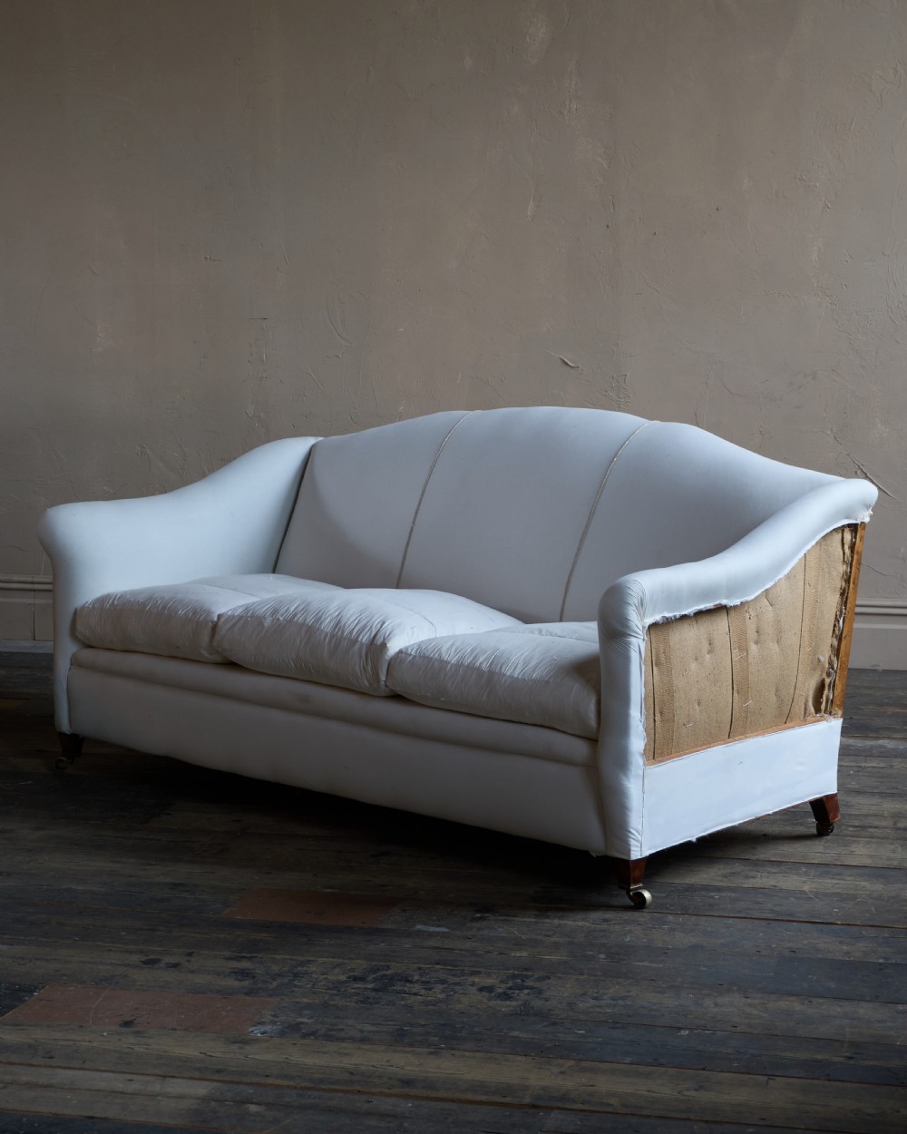Antique Country House Sofa - calico covered View IV