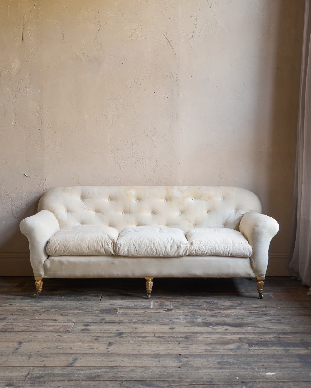 A Druce & Co Scroll Arm Country House Sofa - 3-seater View II