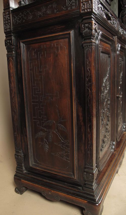 GABRIEL VIARDOT ATTRIBUTED AESTHETIC MOVEMENT JAPONISM WALNUT CUPBOARD - ADDITIONAL PHOTO 10