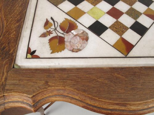 AN ORIGINAL KASHMIR INDIA INLAID MARBLE CHESS TABLE - ADDITIONAL PHOTO 8