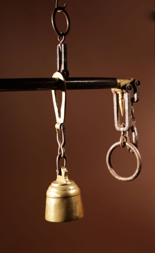 A VERY DECORATIVE HARDWOOD WROUGHT IRON AND BRASS STICK BALANCE DUTCHCOLONIAL CIRCA 1850 - ADDITIONAL PHOTO 6