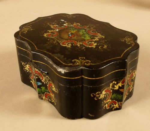 A COMPLETE SET OF TWO LACQUERED BOXES WITH TRAYS TOLEWARE ENGLAND - ADDITIONAL PHOTO 10