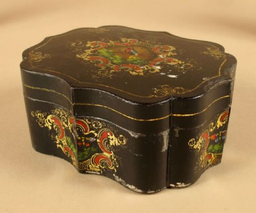 A COMPLETE SET OF TWO LACQUERED BOXES WITH TRAYS TOLEWARE ENGLAND - ADDITIONAL PHOTO 12