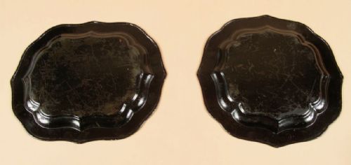 A COMPLETE SET OF TWO LACQUERED BOXES WITH TRAYS TOLEWARE ENGLAND - ADDITIONAL PHOTO 13