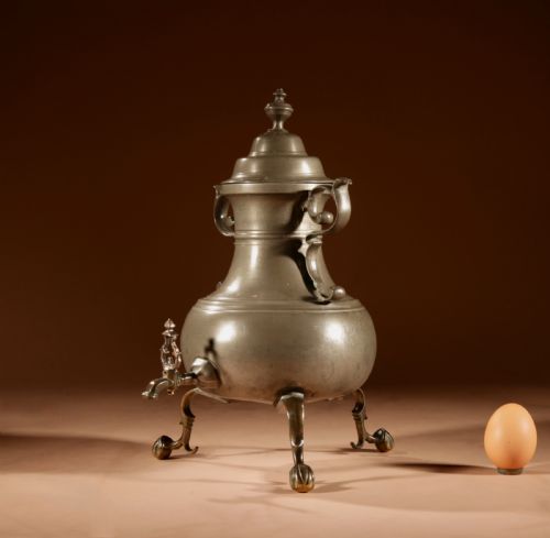 Rare Dutch Pewter and Bronze “Kraantjeskan” (Samovar / Coffee / Tea Urn) Circa 1750.