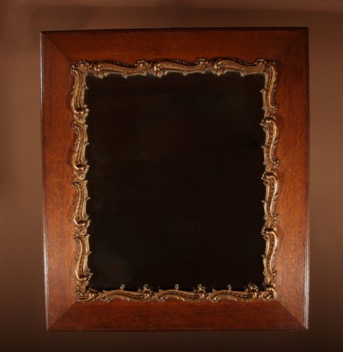 ORIGINAL OAK AND GESSO FRAMED MIRROR IN THE ROCOCO STYLE - ADDITIONAL PHOTO 1